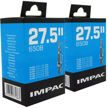 Load image into Gallery viewer, 27.5 x 1.50 - 2.35&quot; Impac Bike Inner Tube - Schrader or Presta Valve (2 Pack)