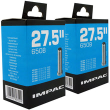 Load image into Gallery viewer, 27.5 x 1.50 - 2.35&quot; Impac Bike Inner Tube - Schrader or Presta Valve (2 Pack)