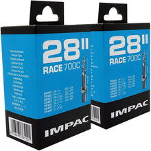 Load image into Gallery viewer, 700 x 20 - 28c Impac Bike Inner Tube - Presta Valve 40mm or 60mm (2 Pack)