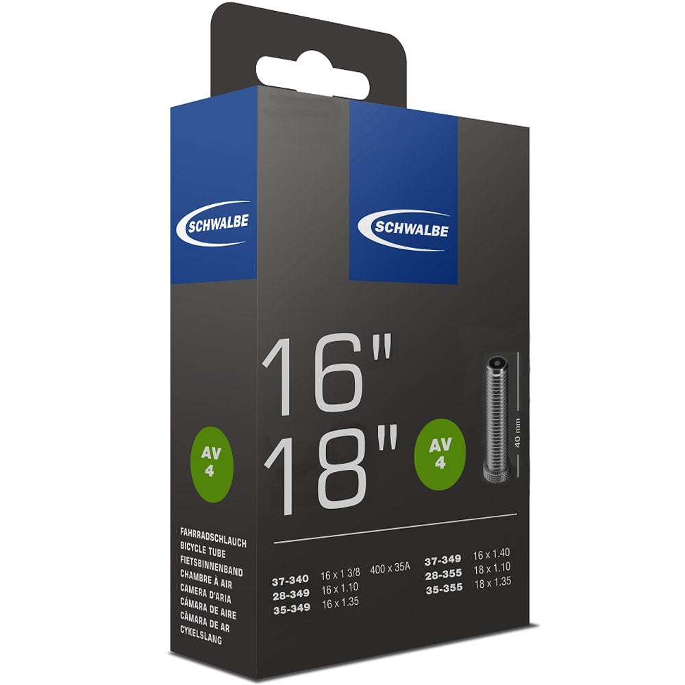 Schwalbe 16 Inch Inner Tube AV4 - 16 x 1.50 - 2.50