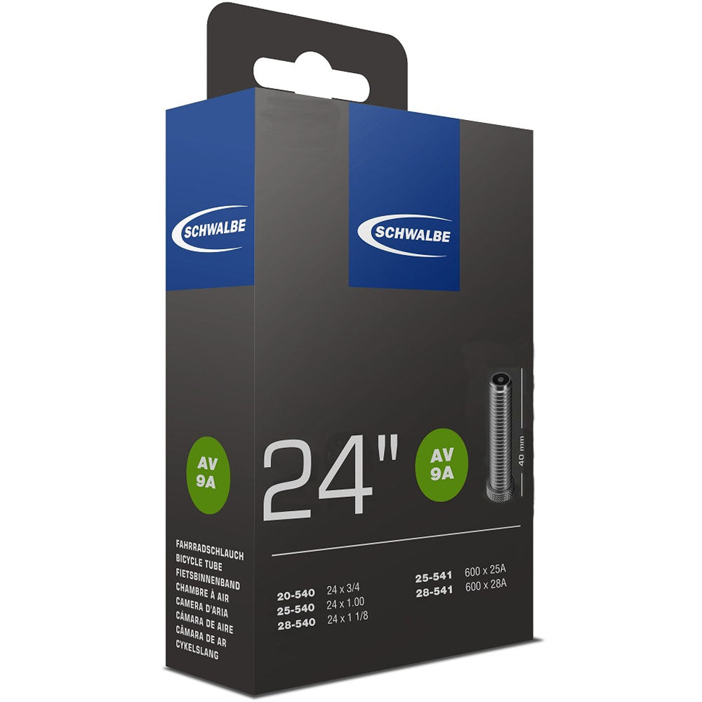 24" x 3/4", 1.00, 1 1/8" (600 x 25A - 28A) Schwalbe Inner Tube No. 9A (AV9A, SV9A) Wheelchair Tube