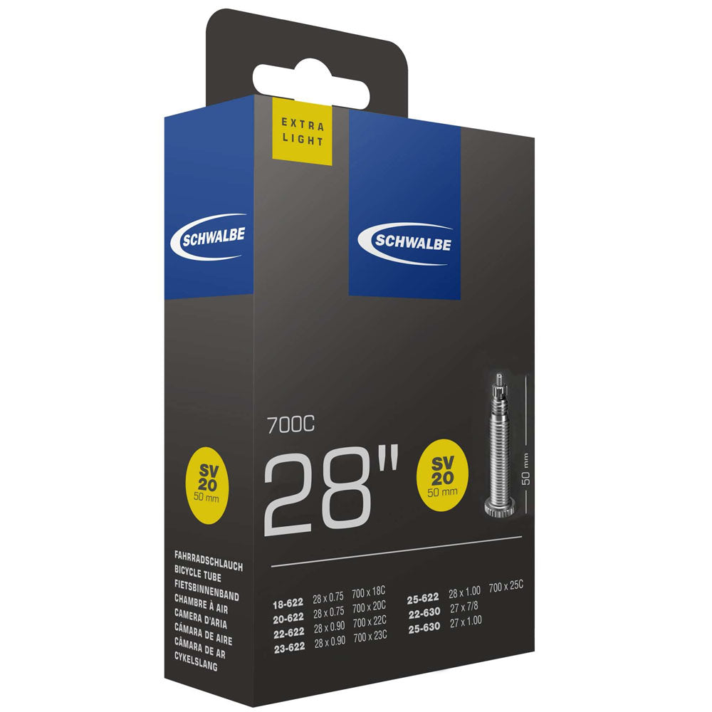 700 x 18 - 25 Schwalbe Inner Tube Presta Valve Extra Light No. 20