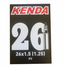 Load image into Gallery viewer, 26 x 1.5&quot; (1.25) Kenda Bike Inner Tube - Presta Valve